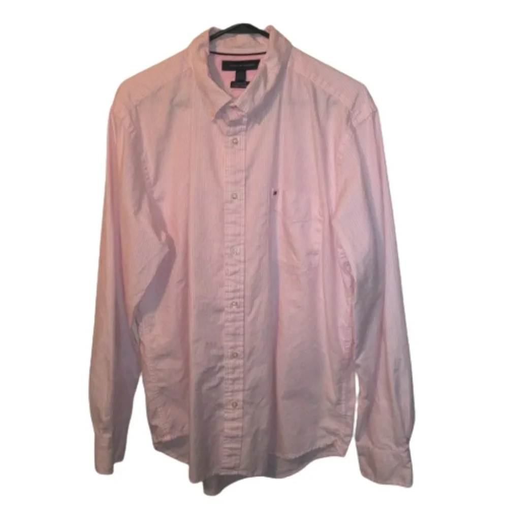 Tommy Hilfiger Striped "Classic Fit" Long Sleeve Button Down Shirt L/G - Picture 1 of 7